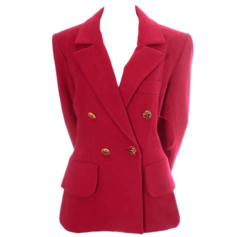 ysl red blazer